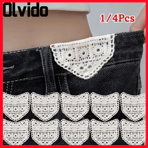 OLVIDO 1 / Chiếc Quần Jean Thắt Lưng Mở Rộng, Bông Điều Chỉnh Thắt Lưng Mở Rộng, Phụ Nữ Rỗng Ren Dây Thắt Lưng Cho Quần Jean Quần