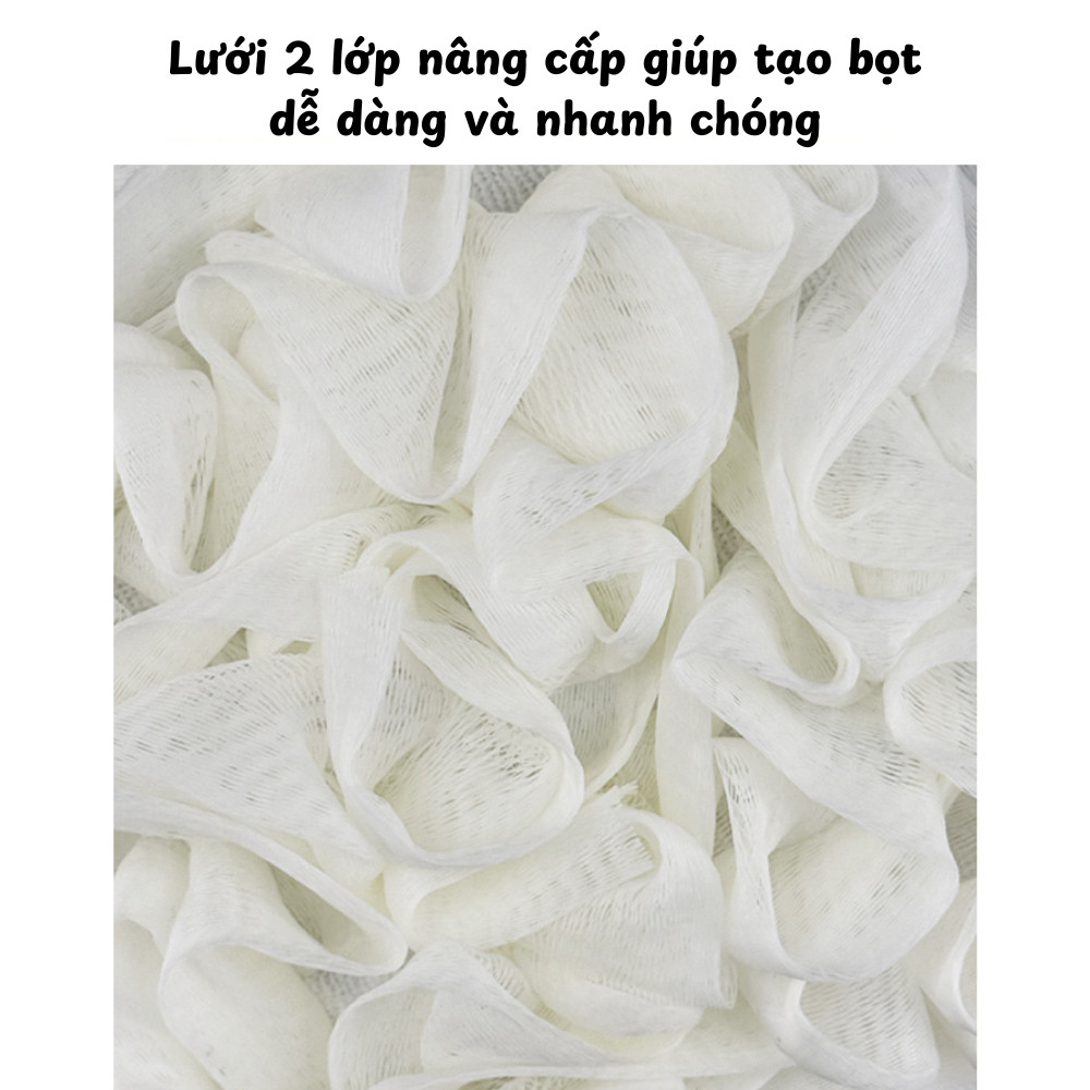 Bông Tắm Ren Hoa Mềm Mượt, Tạo Bọt Với Đế Lưới 2 Lớp, Đựng Được Sữa Tắm & Tẩy Da Chết | BigBuy360 - bigbuy360.vn