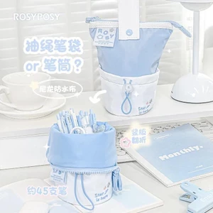 hộp đựng bút để bàn đứng bóp viết chống thấm nước vải nylon hộp bút học sinh cỡ lớn túi đựng văn phòng phẩm dây rút mang đi học
