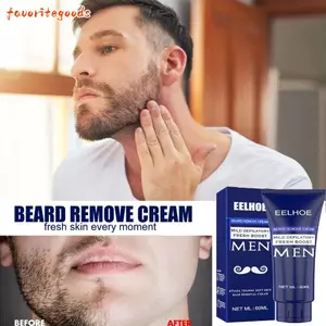 FAVORITEGOODS Depilatory Paste Smooth Skin Painless Men Beard Moustache Remover Cream
