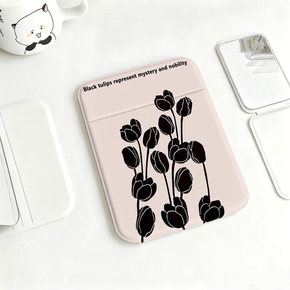 Hoa tulip đen Chất liệu bền đẹp, kiểu dáng hiện đại Gương trang điểm gấp cao cấp
