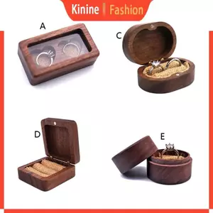 KIN Nhẫn Trang Sức Người Tổ Chức Trưng Bày Du Lịch Cho Ốp Lưng Di Động Bảo Quản Đồ Trang Sức Cho Ốp Lưng Hộp Tròn Walnut Giá Đỡ Cho Wome