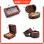 KIN Nhẫn Trang Sức Người Tổ Chức Trưng Bày Du Lịch Cho Ốp Lưng Di Động Bảo Quản Đồ Trang Sức Cho Ốp Lưng Hộp Tròn Walnut Giá Đỡ Cho Wome