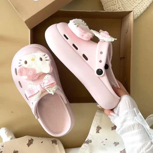 Dép xỏ ngón hoạt hình đế dày VN, Thích hợp cho nữ, Trang phục ngoài trời thích hợp mùa hè, Móc khóa dễ thương đa chức năng phong cách mới, có đế bệt và thiết kế gót mở.