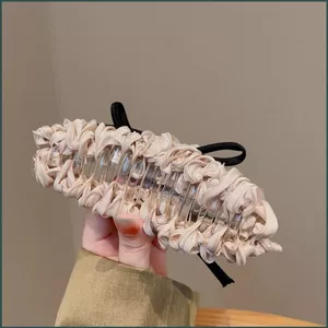 SQ Phụ kiện tóc mới của Hàn Quốc Kẹp tóc nơ Satin Tay nghề tinh xảo Kẹp cá mập bán chạy