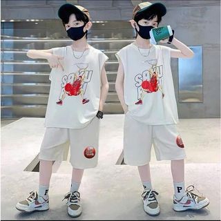 Bộ đồ bộ 3 lỗ SAKU cho bé trai 17-45kg, vải mềm mịn, thấm hút mồ hôi, thời trang thể thao cho trẻ.