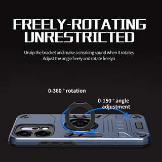 Dành Cho OPPO Reno 14 Pro 5G Ốp điện thoại Nhẫn Đứng Giáp Lưng Cứng Bảo Vệ Hạng Nặng Khung TPU Mềm Chống Sốc Mỏng Bao