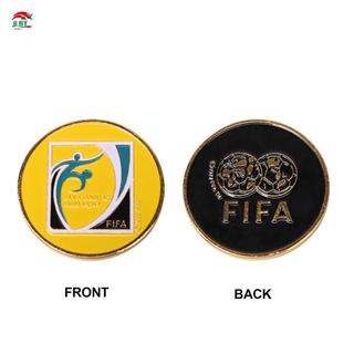 Trọng tài bóng đá Flip Coin Di động Chống rỉ sét Hợp kim cứng Trọng tài Thẩm phán Toss Đồng xu cho bóng đá Bóng chuyền