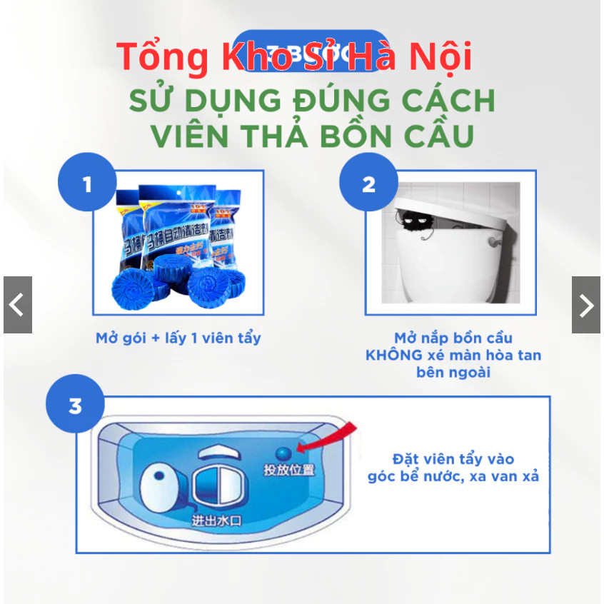 5 Túi 50 Viên Tẩy Bồn Cầu, Viên Thả Bồn Cầu Giúp Bồn Cầu Sạch Sẽ Thơm Mát Hơn, Làm Sạch Hơn