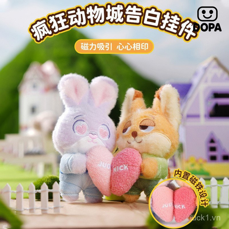 Bán Thật Chính Hãng Điên Động Vật Thành Phố Từ Tính Judy Nick Sang Trọng Móc Khóa Schoolbag Mặt Dây Chuyền Quà Tặng Cho Bé Gái