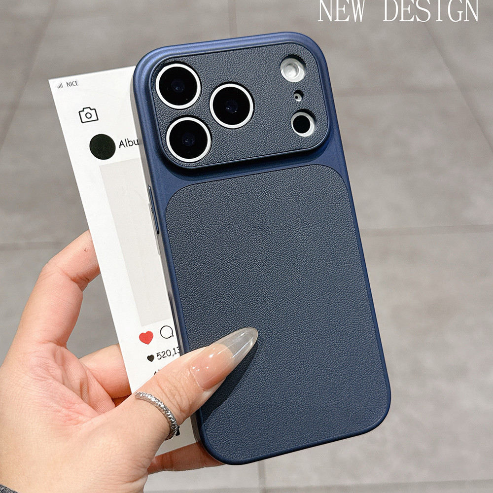 Ốp Điện Thoại Da Cửa Sổ Chặn Màu Cho iPhone 17 Pro Max 17 Air 16 Plus 15 14 13 Vỏ Bảo Vệ Chống Sốc