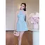 CS027- VÁY THIẾT KẾ CHIẾT EO CỔ YẾM CHO QUÝ CÔ SÀNH ĐIỆU