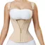 AWNGD Eo Huấn Luyện Corset, Có Thể Điều Chỉnh Dây Kéo Xương Thép Hỗ Trợ Định Hình Cơ Thể, Nhiều Màu Móc Mắt Đóng Cửa Chất Liệu Cao Su Thiết Kế Hai Lớp Định Hình Eo Top Trang Phục Thể Dục