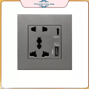 Nguồn Điện 2100MA Ổ Cắm USB Bảng Điều Khiển Quốc Tế 13A Vương Quốc Anh Tường Loại C Giao Diện.