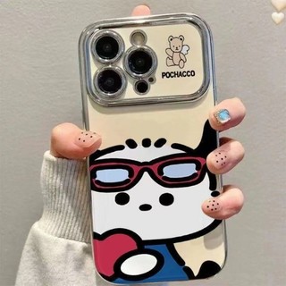 Dành Cho IPhone17 16 15 14 13 12 11ProMax XR XSMax Dễ thương KT cặp vợ chồng lớn cửa sổ điện thoại trường hợp