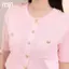 Áo Len Cộc Tay Nữ Mịn PL05 Khuy Vàng Cao Cấp Mềm Mịn Dáng Hàn Phong Cách Công Sở