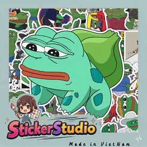 Set Sticker Crazy frog biến thể Chống Nước Dán Laptop Vali Mũ Bảo Hiểm Sổ Tay