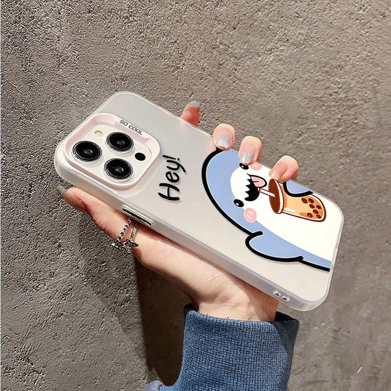 Ốp Lưng Cho OnePlus 15 11 12 Nord 4 3 Lite 8T 2 ACE 6 2 3 4 10R Matte IMD Dễ Thương FatFatShark Thời Trang Bạc Laser Hoạt Hình Cứng Mạ Điện
