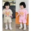 Sét Bé Gái HỌA TIẾT BÉ GÁI TRÁI TIM QC75K.Kid Bộ Mùa Hè Cotton Mềm Mát size 8-20 kg M88
