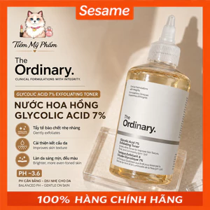 The Ordinary Glycolic Acid 7% Toner 240ml | Fullsize Làm Sáng, Kiểm Soát Dầu, Dễ Dùng