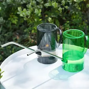 Chậu tưới nước có vòi dài DELMER, Bình tưới nước nhỏ chống vỡ bằng nhựa, Thiết thực 1L / 1.5L có tay cầm Phụ kiện tưới nước có vòi tinh thần