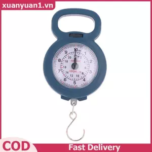 XUAN Con trỏ Mini Móc lò xo Cân câu cá di động Công suất 10kg Cân kỹ thuật số thực phẩm Cân hành lý Cân trọng lượng VN