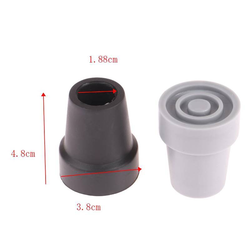 GKY 19mm Cao Su Chống Trượt Nạng Đầu Miếng Lót Cao Su Bền Chống Trượt Hạng Nặng Canes Thay Thế Để Đi Bộ Sti Nạng GKY