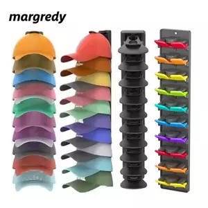 Giá đỡ mũ bóng chày MARGREDY, Dụng cụ sắp xếp mũ có thể điều chỉnh bằng nhựa cho mũ bóng chày, Giá đỡ mũ treo tường tiết kiệm không gian bền bỉ cho mũ bóng chày
