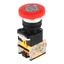 Đầu Nấm Dừng Khẩn Cấp Tự Khóa Nút Dừng Khẩn Cấp Tự Khóa Công Tắc Tự Khóa LA38-11ZS Lỗ Mở 22mm Một O