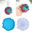 Flgo Hoa Hướng Dương Chó Móc Khóa Khuôn Silicon Có Lỗ Móc Khóa Mặt Dây Chuyền Handmade Khuôn Lễ Tình Nhân Sinh Nhật Trang Sức