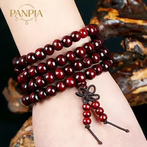 PNPIA- Gỗ Đàn Hương Phật Giáo Tây Tạng Mala Sandal Cầu Nguyện Hạt 108 Hạt Vòng Tay Nelace