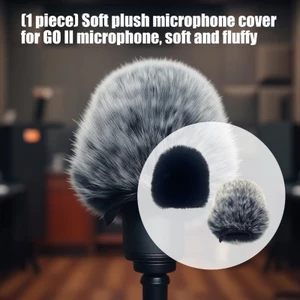 Yoo Soft Flocking Foam Kính chắn gió Tương thích với GO II Mics Wind Muff Cung cấp âm nhạc trong suốt để podcast và phát trực tuyến