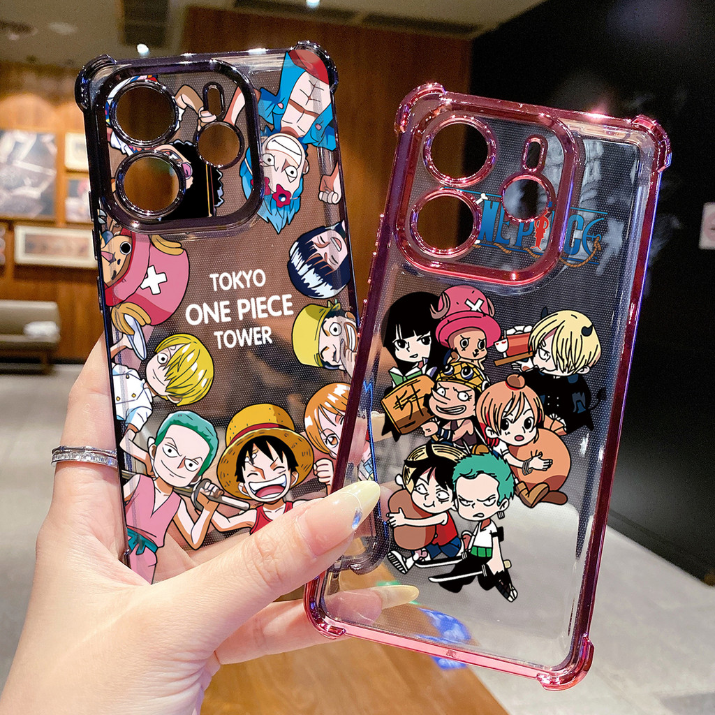 Tương thích với Xiaomi Redmi Note 14 13 Pro 5G 4G 12 13C 14C Vỏ mạ trong suốt One Piece Vỏ chống rơi