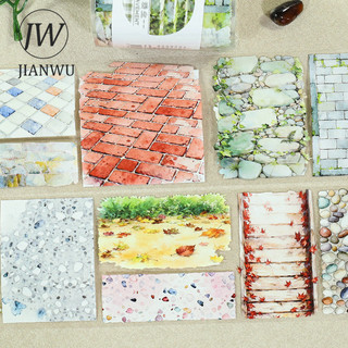 JIANWU 70mm * 200cm Vintage Đá Đường Cảnh Vật Liệu Cắt Băng Thêu Sò PET Sáng Tạo DIY Tạp Chí Văn Phòng Phẩm