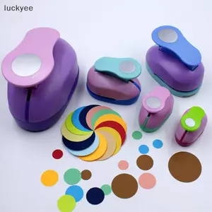 Luckyew 9 / 16 / 25mm Vòng Tròn Lỗ Tròn Đấm DIY Handmade Giấy Thêu Sò Dụng Cụ Cắt TQ