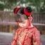 Linh hoạt 1 Cặp Dây buộc tóc trẻ em phong cách Trung Quốc sang trọng Dây buộc tóc mềm mại co giãn cho năm mới