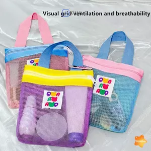 1 Túi đựng dây rút bằng lưới Nylon Túi xách Túi xách Túi hoạt động du lịch & ngoài trời đa năng dành cho sản phẩm kỹ thuật số Túi trang điểm mới