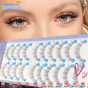 EBINLANDS Lông Mi Giả, Dụng Cụ Nối Mi Lông Tơ Wispy, Vẻ Đẹp Nữ Nguyên Chất Handmade Tự Nhiên Dài Giả Mềm Mại Lông Chồn Trang Điểm Mắt Người Phụ Nữ