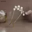 Bigapple Vintage Hanfu Kẹp Tóc Hình Chữ U sel Handmade Hoa Lily Tóc Sti Cho Nữ RDG