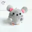 HFTOY 1 Cái 8CM Chuột Xám Sang Trọng Đồ Chơi Thú Nhồi Bông Túi Móc Khóa Mặt Dây Chuyền Chìa Khóa Cô Gái Quà Tặng Đám Cưới Búp Bê ~