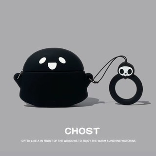 Vỏ tai nghe silicon cho AirPods Pro 3/Pro/Pro 2/4/3/2/1 + mặt dây chuyền + móc khóa, tặng kèm kem quái vật ma