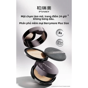 PRAMY Kích Thước Lớn Mềm Tập Trung Bấm Bột Cố Định Trang Điểm Giữ Trang Điểm Kiểm Soát Dầu Ép Bột Chống Thấm Nước Chống Mồ Hôi