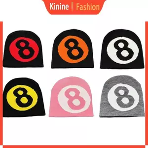KIN Jacquard Beanies Nam Nữ Unisex Mũ Phố Snap Beanie Y2K Bé Gái Đan Mũ