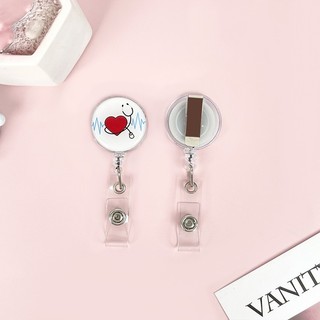 Móc - Kẹp bảng tên HSSV, nhân viên có thể kéo dãn - yoyo charm bác sĩ, y tá M03