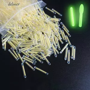 DELMER Fishing Glow Stick Fishing Gear Dark Glow Dạ Quang Dạ Quang Phao 50 Chiếc Độ Sáng Cao Lâu Dài Độ Sáng Huỳnh Quang Lightstick