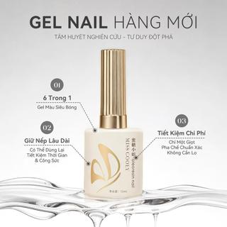 Miss Gooey Gel Nail 6 trong 1 cho Salon - Base Coat Gel xây dựng cho độ bền xây dựng lớp phủ trên làm cứng & gel cho đầu móng & extension