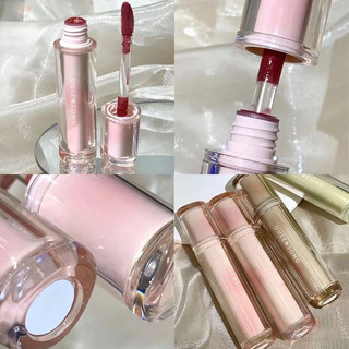 OULESONG Chống thấm và dưỡng ẩm Son bóng ,Ice Tea Mirror Lip Glaze Dưỡng Ẩm Chống Thấm Nước Lâu Dài Thạch Trang Điểm Son