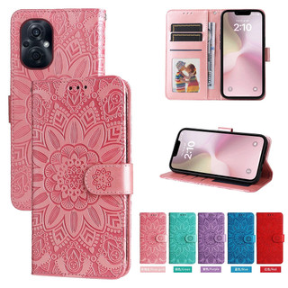 Ốp Lật Ví Da Từ Tính Cho OPPO Reno7 Reno8 Z 5G Reno 8 7 Z 8Z 7Z Lite 5G F21 F21S Pro 5G Vỏ Điện Thoại Hoa Hướng Dương Nổi