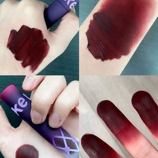 Kính vạn hoa Lip Glaze Pigeon Blood Red Matte Lipstick Mud ins Halloween Unniche Dark Series Lip Mud Ánh sáng Châu Âu-Xây ngay lập tức Hồng, Khô Không Dịch Chuyển
