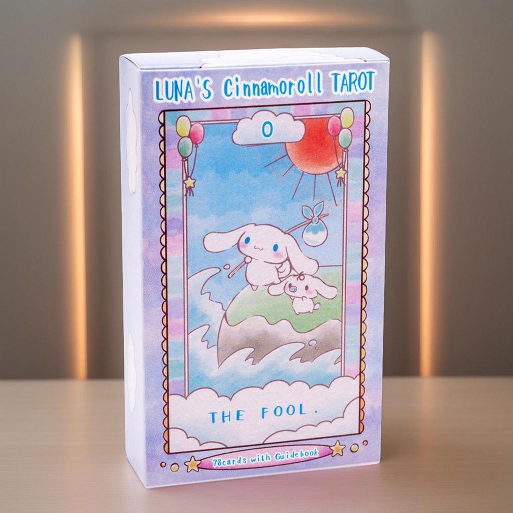 78 Tờ Luna 's Cinnamoroll Tarot Full English Paper Tarot Cards Người mới bắt đầu sưu tập bài Trò chơi